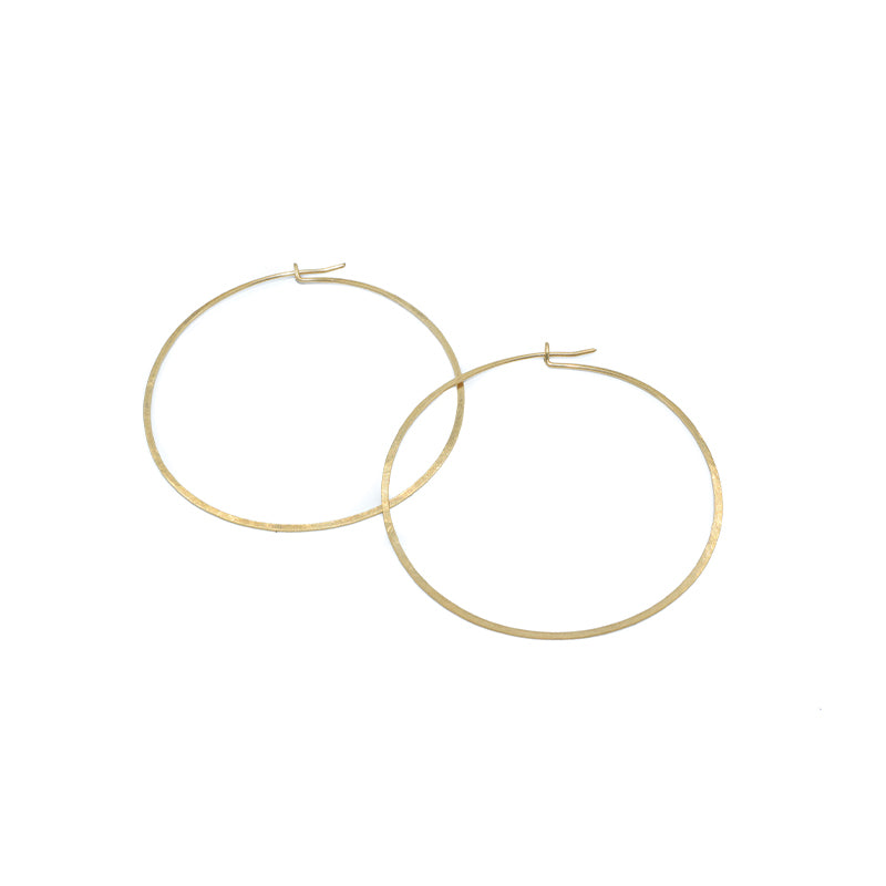Jenny Sheriff Large Golden Plated Hoops