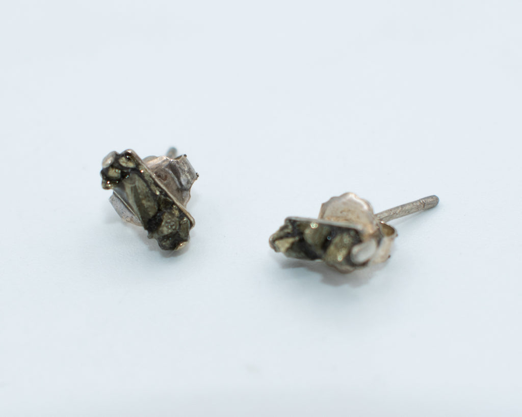 Jenny Sheriff Silver and Pyrite Earrings