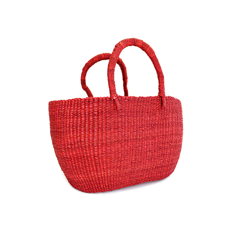 Swahili Petite Market Hand Woven Straw Bag