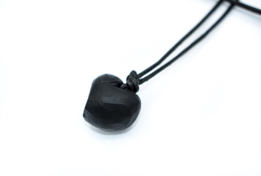 Cara Croninger Hand Carved Small Black Heart Necklace