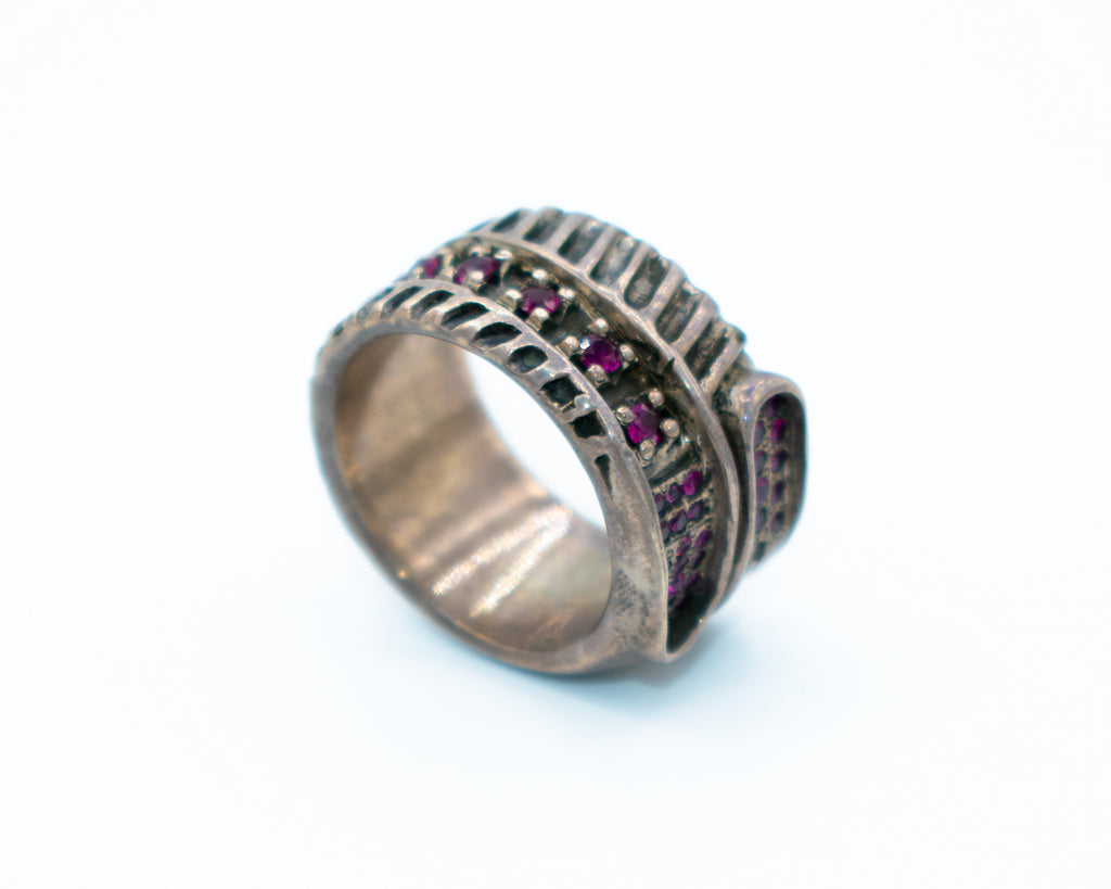 Burkindy Silver Ruby Ring