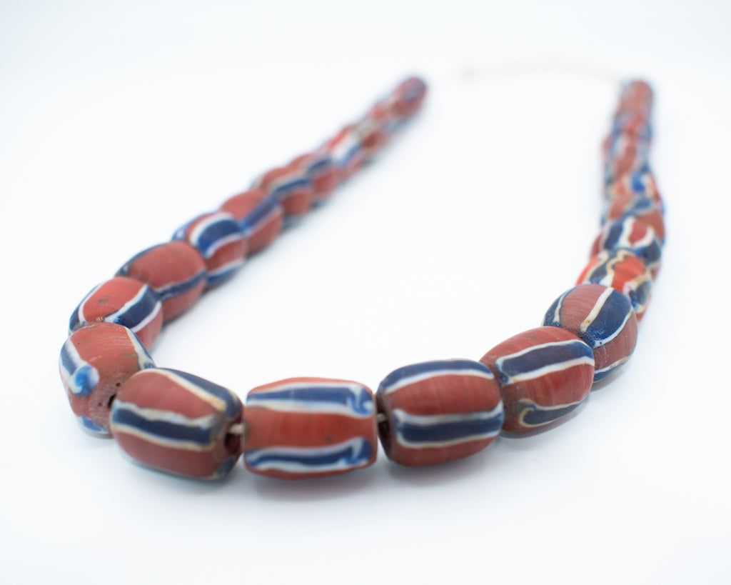 Hand Painted Vintage Nepalese Glass Necklace