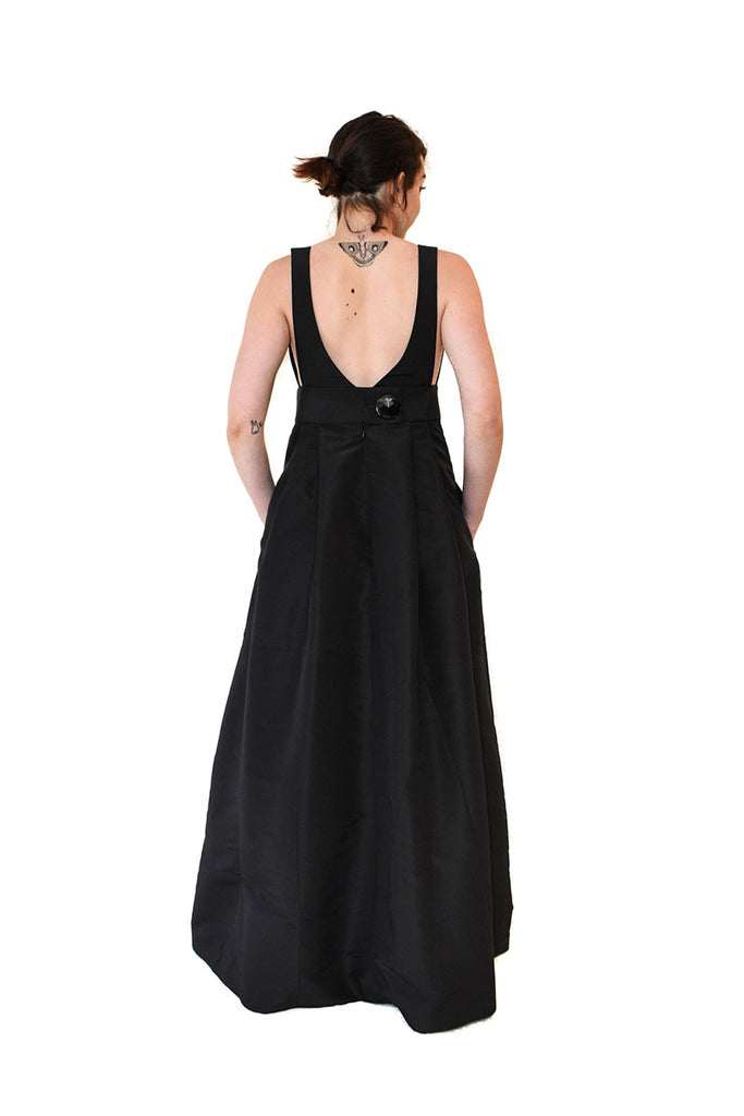 V- Neck Pinafore Evening Dress Size 4
